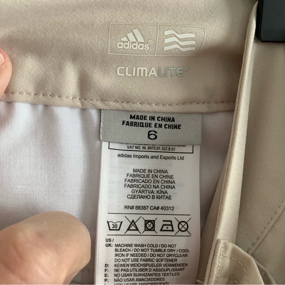 Adidas women's sz 6 climalite golf pants prodry plus ecru color New - Picture 2 of 9